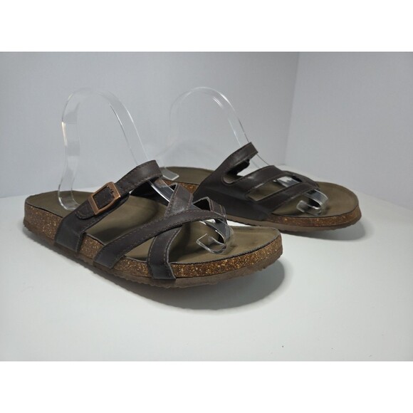 Madden girl Minimalist style strappy sandals with cork footbed size 10 boho - Picture 1 of 10